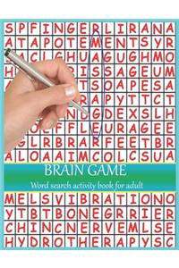 Brain game word search activity book for adult