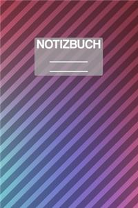 Notizbuch A5 Muster Blau Rot Stripes Linien Formen