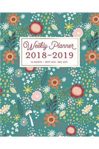 Weekly Planner 2018 - 2019, 16 Month Sept 2018 - Dec 2019