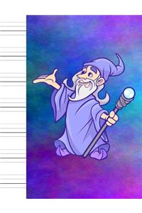 Handwriting: Practice Paper Notebook - With Descender Lines - For Cursive Script & Print Manuscript Alphabet - 8.5 X 11 - 100 Pages - Wizard Cover