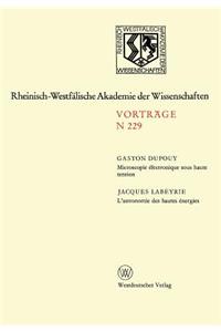 Microscopie Électronique Sous Haute Tension. l'Astronomie Des Hautes Énergies