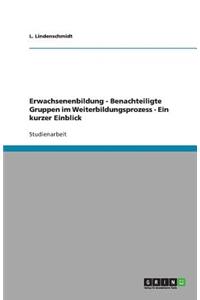 Erwachsenenbildung - Benachteiligte Gruppen im Weiterbildungsprozess - Ein kurzer Einblick