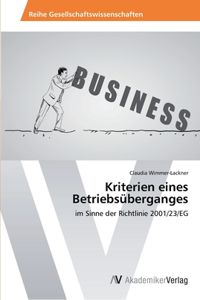 Kriterien eines Betriebsüberganges