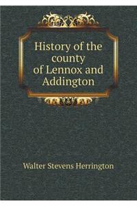 History of the County of Lennox and Addington