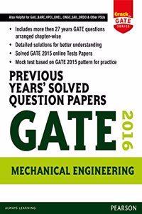 Previous Years' Solved Questions Papers GATE 2016 Mechanical Engg.