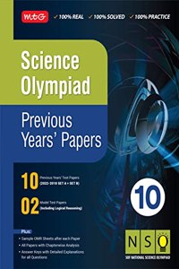 MTG Science (NSO) Olympiad Previous Years Papers with Mock Test Papers Class 10 - Sample OMR Sheet with Chapterwise Analysis | SOF Olympiad Books For 2023-24 Exam MTG Editorial Board