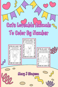 Cute Loveable Animals To Color By Number