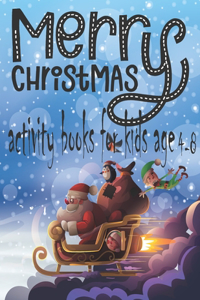 Merry Christmas Activity Book for Kids Ages 4-8