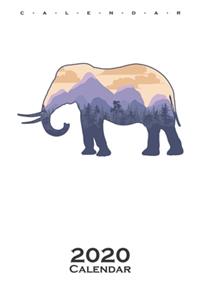 Mountains in an elephant Calendar 2020