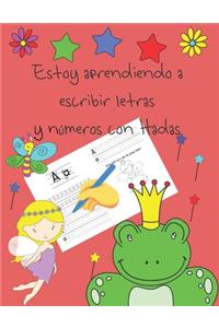 Estoy aprendiendo a escribir letras y números con Hadas