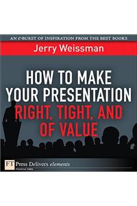 How to Make Your Presentation Right, Tight, and of Value