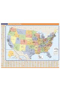 United States Counties Wallmap
