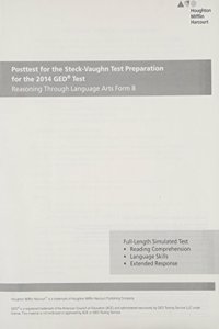 Steck Vaughn GED Posttest for Reasoning Through Language Arts Form B