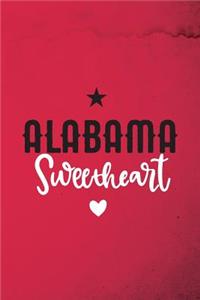 Alabama Sweetheart: 6x9 120-page checkered grid notebook journal notepad scribble book diary workbook for born and raised people from Alabama