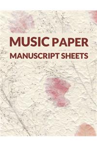 Music Paper Manuscript Sheets