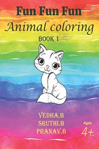 Fun Fun Fun - Animal Coloring Book 1
