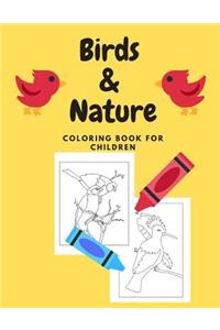 Birds & Nature Coloring Book for Children