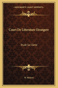 Cours De Litterature Etrangere