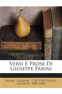 Versi E Prose Di Giuseppe Parini