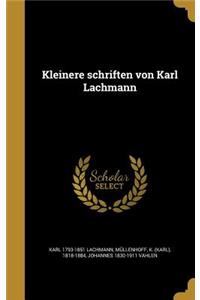 Kleinere schriften von Karl Lachmann
