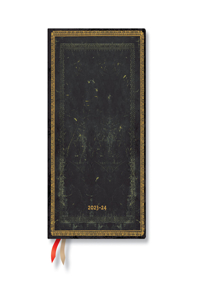 Paperblanks 2024 Arabica Old Leather Collection 18-Month MIDI Horiztonal Elastic Band Closure 208 Pg 80 GSM