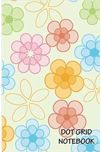 Dot Grid Notebook- Cute Flower Design: 120 Dot Grid Pages, 5.5 X 8.5 Inches
