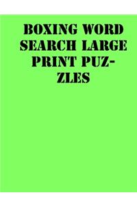Boxing Word Search Large print puzzles