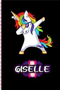 Giselle - Dabbing Unicorn personalized named Notebook