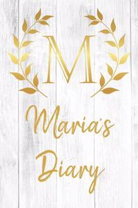 Maria's Diary: Personalized Diary for Maria / Journal / Notebook - M Monogram Initial & Name - Great Christmas or Birthday Gift