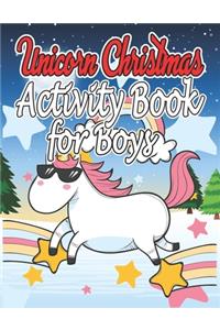 Unicorn Christmas Activity Book for Boys