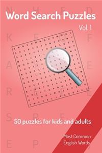 Word Search Puzzles - 50 puzzles for kids and adults