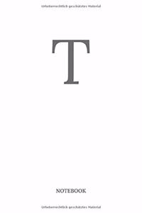 Buchstabe T Notizbuch