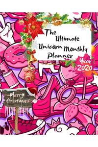 The Ultimate Merry Christmas Unicorn Monthly Planner Year 2020