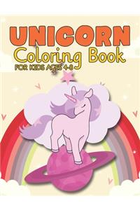 Unicorn Coloring Book for Kids Ages 4-8