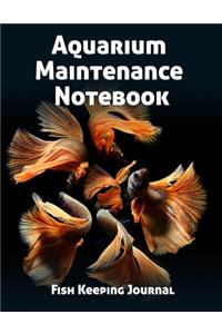 Aquarium Maintenance Notebook Fish Keeping Journal