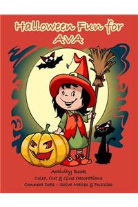 Halloween Fun for Ava Activity Book