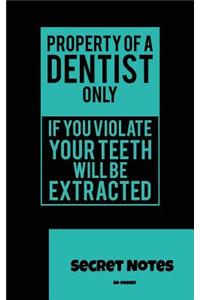Property Of A Dentist Only. If You Violate, Your Teeth Will Be Extracted