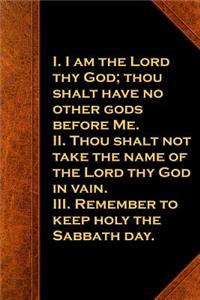 2019 Weekly Planner Religious First 3 Commandments Vintage Style Trad