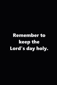 Religious Journal 3rd Commandment Modern Black White