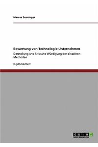 Bewertung von Technologie-Unternehmen