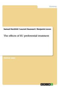 The effects of EU preferential treatment