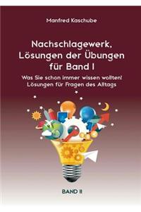 Nachschlagewerk, Lösungen der Übungen für Band I