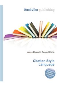 Citation Style Language