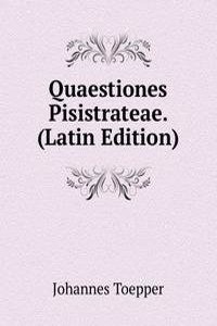 Quaestiones Pisistrateae. (Latin Edition)