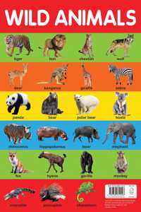 Wild Animals - Early Learning Educational Posters : Perfect For Kindergarten, Nursery and Homeschooling (19 Inches X 29 Inches)