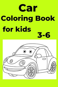 Car Coloring Book for kids 3-6