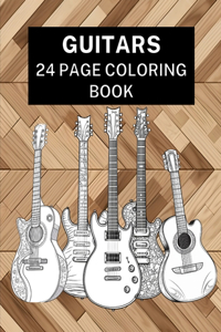 Guitars - 24 Page Coloring Book