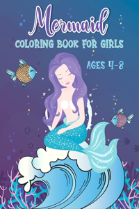 mermaid coloring book for girls ages 4-8