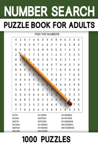 Number Search Puzzle Book For Adults