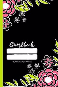 Guestbook Black Paper Pages